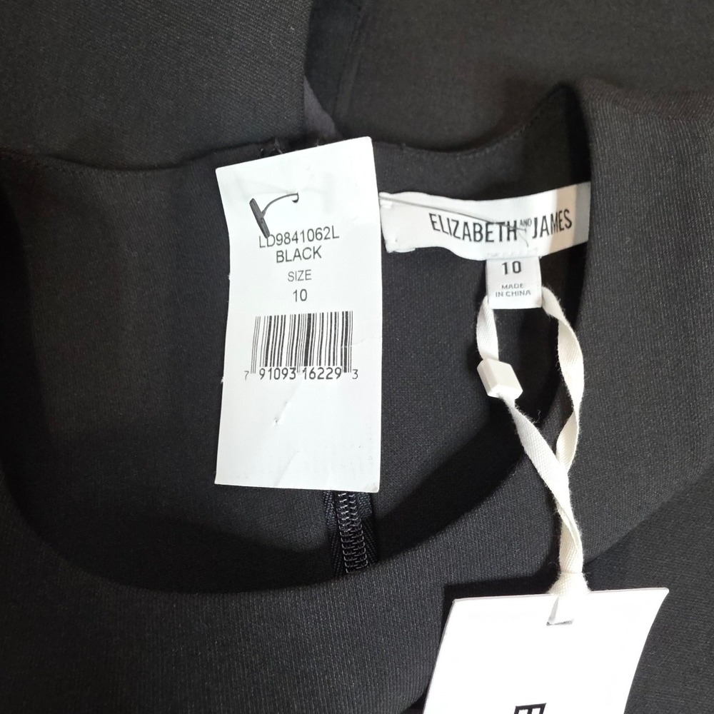 Elizabeth and James Womens 10 (runs small) Black Tegan High Slit Maxi Dress NWT - Picture 15 of 16